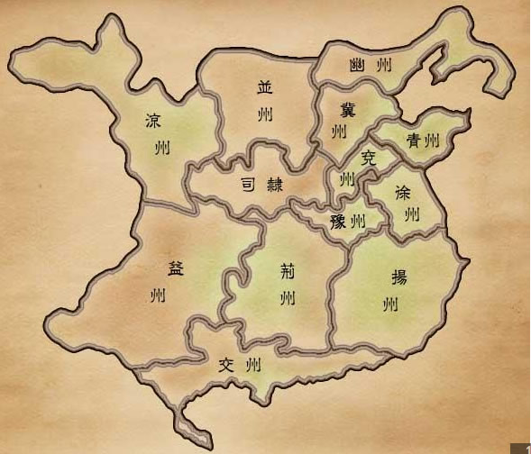 汉朝13州地图