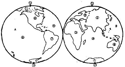 东半球地球简笔画图片